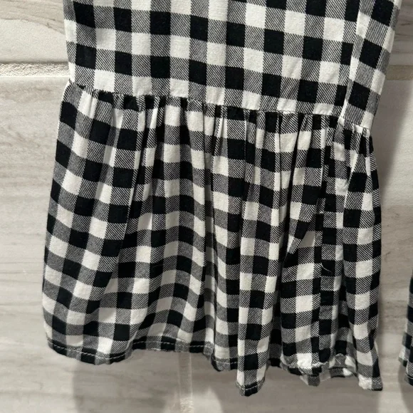 Lucca Pull On Black And White Lined Cropped Wide Leg Pants Ruffle Hem Small - Picture 2 of 9